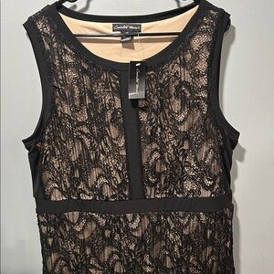 Black Lace Sleeveless Dress
